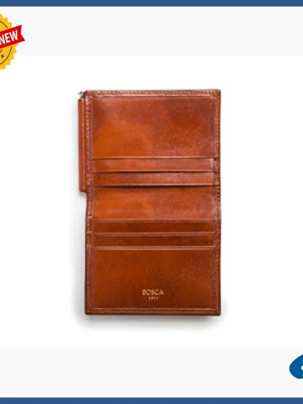 Leather Money Clip Wallet with 6 Card Slots, Slim Front Pocket Design